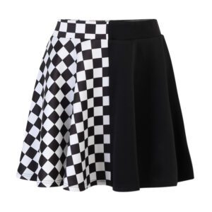 ontrast Plaid Stitching Skirt Sexy High Waist Overskirt In Summer Sexy Skirt3
