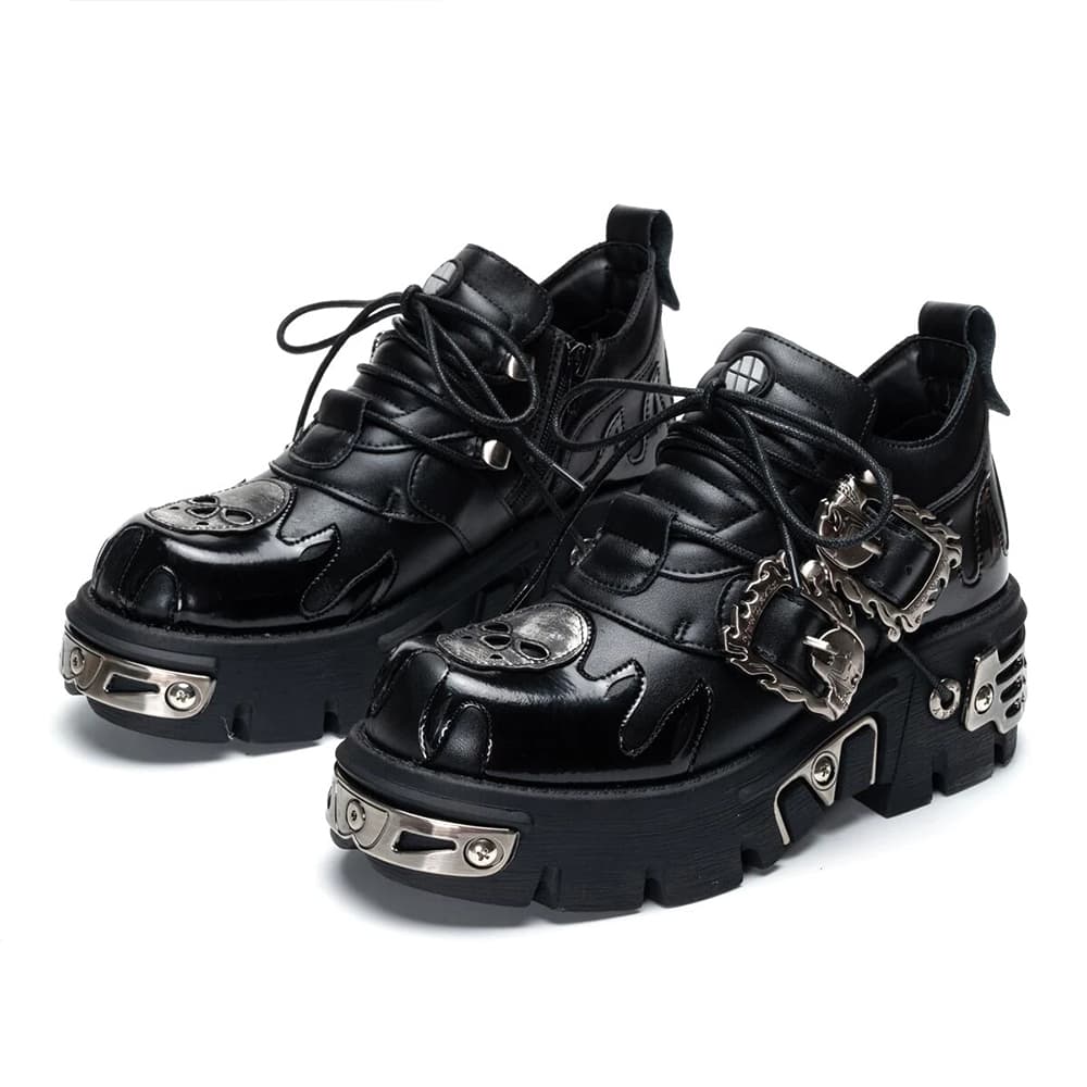 Dark Punk Leather Unisex Shoes